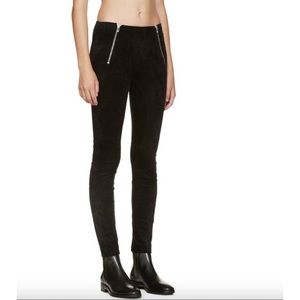 Alexander Wang T velveteen skinny zipper pants midnight. Size 2